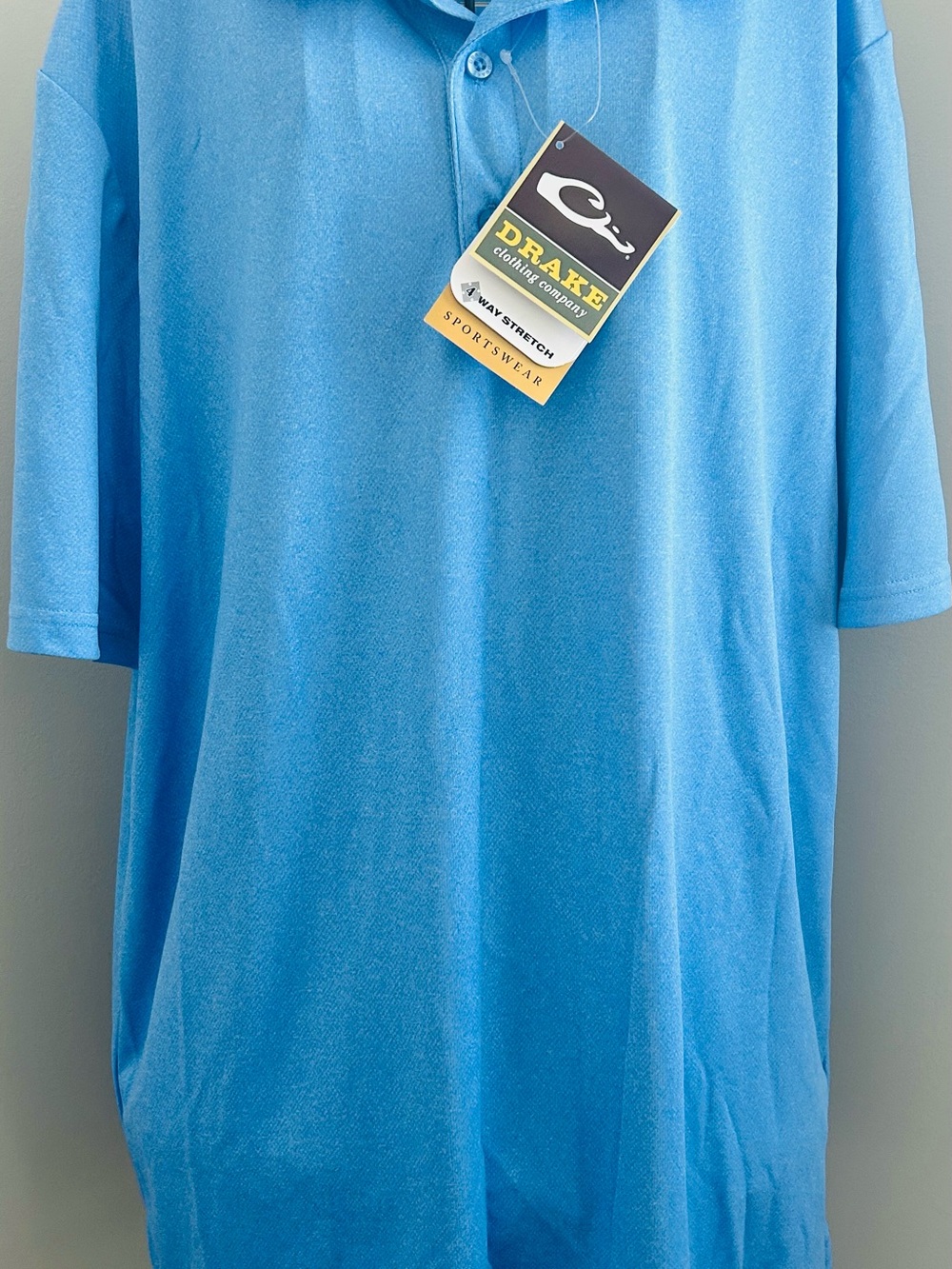 Drake Light Blue Short Sleeve Polo